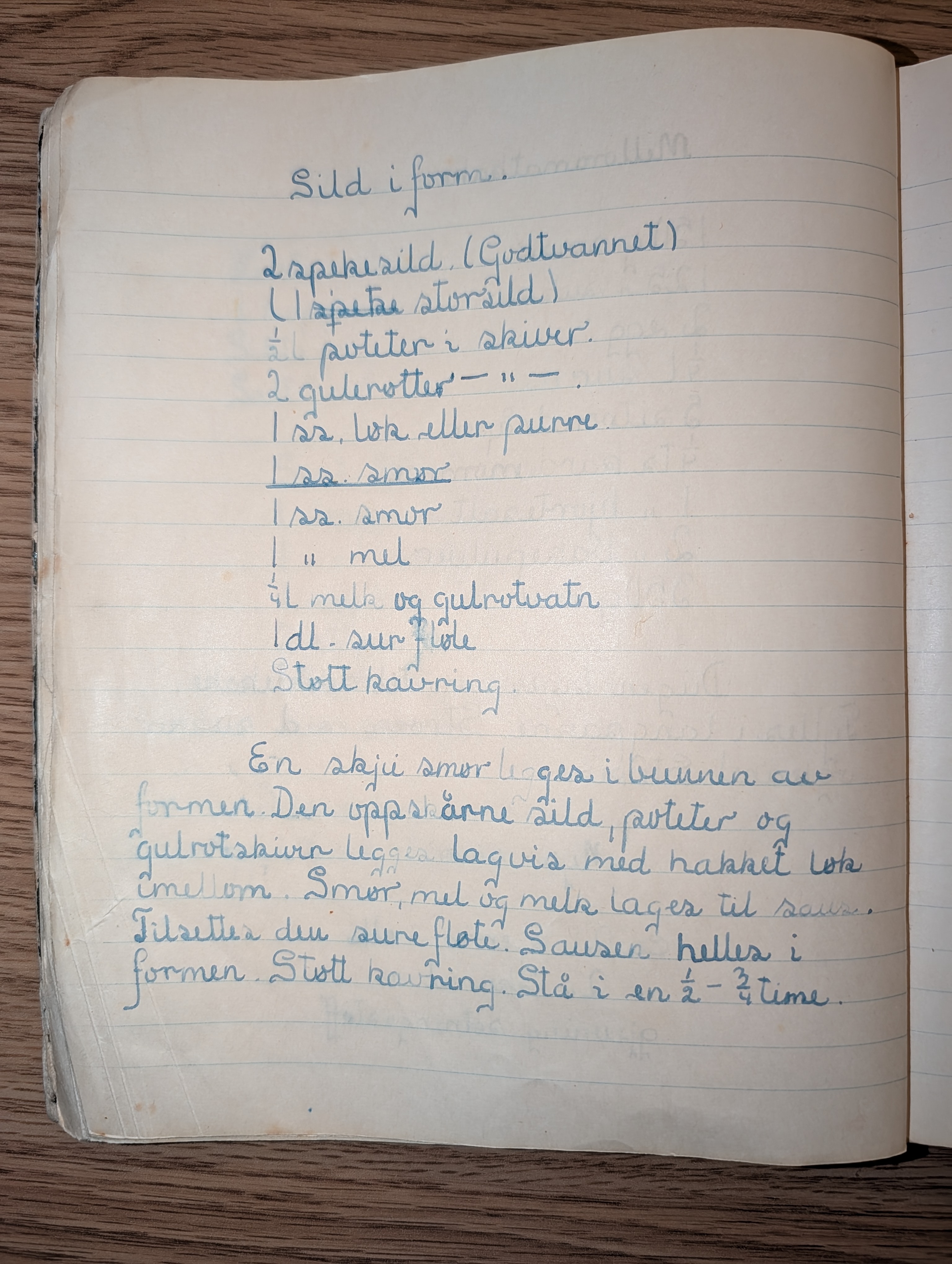 Skannet oppskrift: Sild i form
