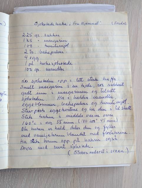 Skann: Sjokoladekake frå Hjemmet