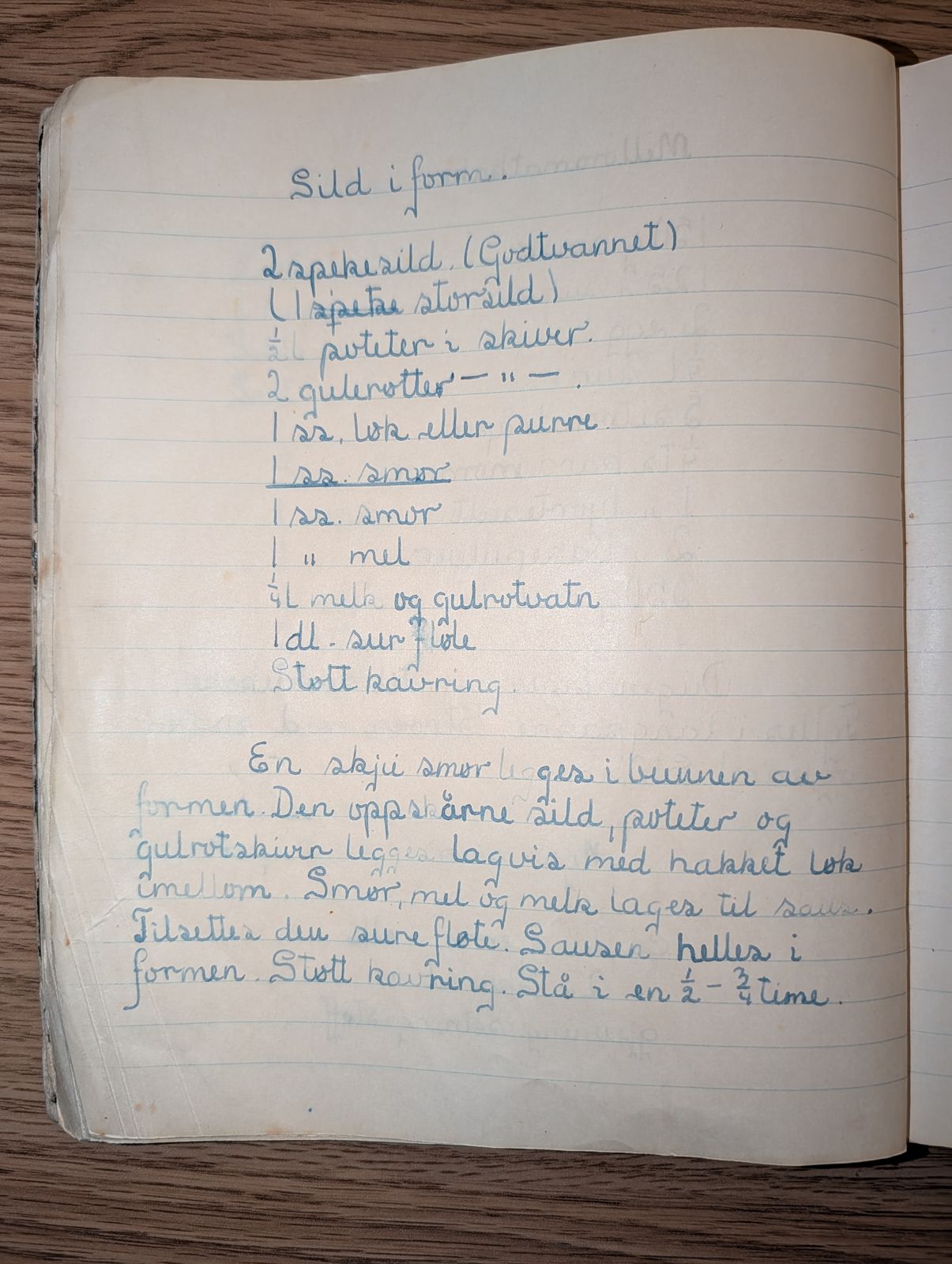 Skannet oppskrift: Sild i form